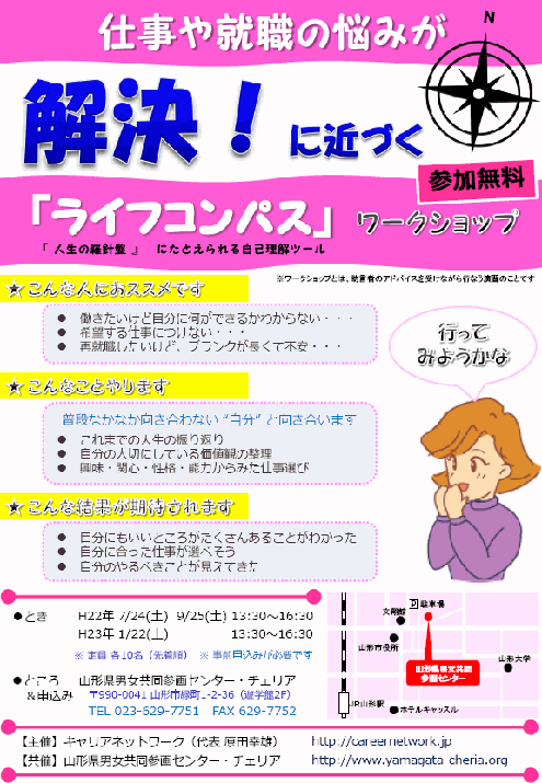 キャリアカウンセリング『ライフコンパス』ワークショップ