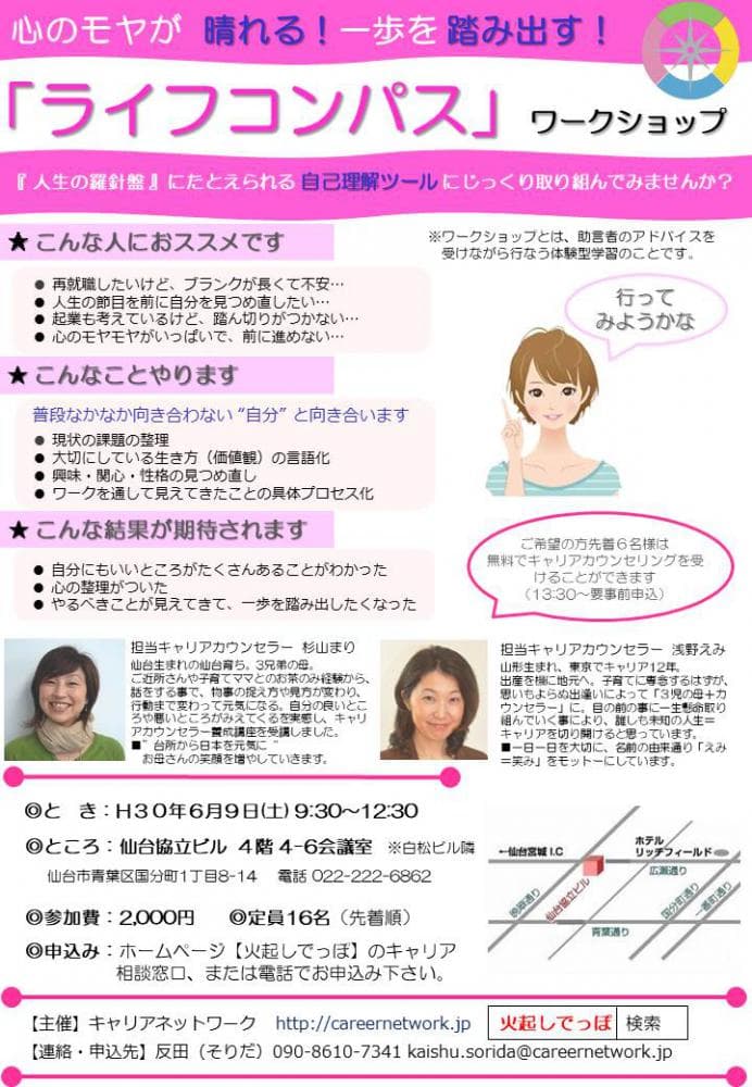 6.9ライフコンパス・ワークショップin仙台 終了